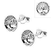 6pairs, Celtic Tree of Life Silver Stud Earrings, ep318